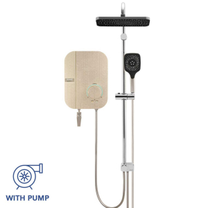 Alpha Gold Instant Water Heater Rain Shower With Pump