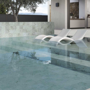 Ape Hijau Green Matt Tile - 15X15cm in pool