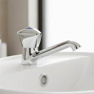 Aqua Chrome Pillar Type Long Neck Cock Tap