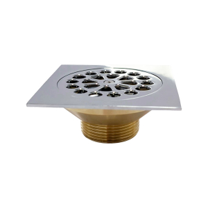 Bri Chrome Square Floor Drain - 10X10cm