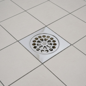 Bri Chrome Square Floor Drain - 10X10cm