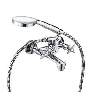 Bri Cross Top Chrome Exposed Bath Shower Mixer