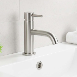 Bri Silverfields Brushed Inox Mono Basin Mixer