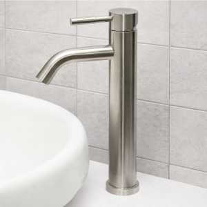 Bri Silverfields Brushed Inox Tall Basin Mixer mood image
