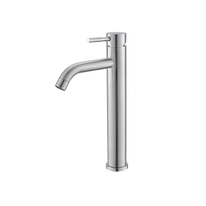 Bri Silverfields Brushed Inox Tall Basin Mixer