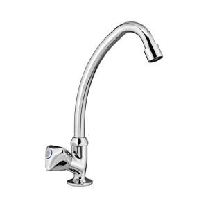 Donald Aqua Chrome Sink Cock With Swivel Spout