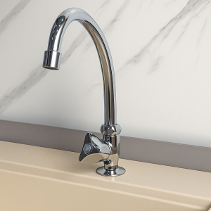 Donald Aqua Chrome Sink Cock With Swivel Spout Mood Image