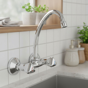 Donald Aqua Chrome Wall Type Sink Mixer