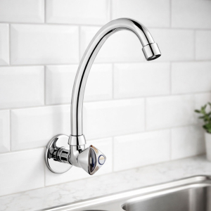 Donald Chrome Wall Type Sink Cock Tap