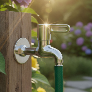 Donald Tokyo Chrome Bib Tap With Hose Nozzle