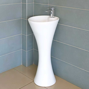 Donald Venus White Snow Freestanding Basin - 42.5X42.5X85cm