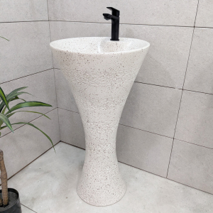 Donald Gravity White Athens Freestanding Basin - 43X43X84cm