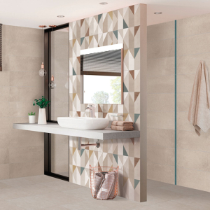 Gemma Candy Geo Beige Wall Tile - 25X75cm