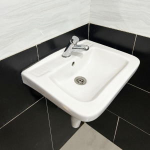 Gravena White Square Wall Hung Basin - 45cm