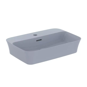 Ideal Standard Ipalyss Powder Blue Rectangle Counter Top Basin & Waste - 55X38cm