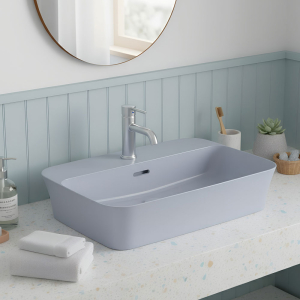 Ideal Standard Ipalyss Powder Blue Rectangle Counter Top Basin & Waste - 55X38cm