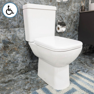 Lecico White Hline Comfort Square Close Couple Toilet