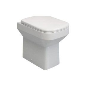 Lecico White Zara Comfort Square Rimless Floor Fixed Toilet Pan