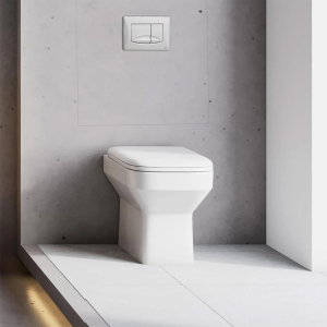 Lecico White Zara Normal Square Rimless Floor Fixed Toilet Pan