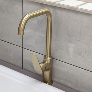 Meissen Vita Satin Brass Sink Mixer Deck Type