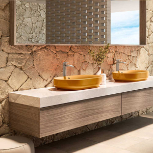 Omni+ Mandarin Orange Counter Top Basin - 62X43cm