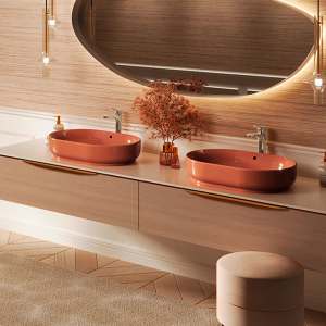 Omni+ Scarlet Red Counter Top Basin - 62X43cm