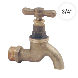 PEX Brass Round Nose Bibtap - 3/4inch