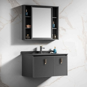 Shadowline Dark Grey Basin & Cabinet Set