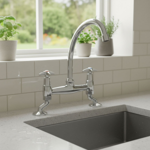 Star Two Hole Pillar Type Sink Mixer 