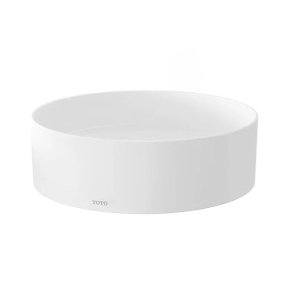 TOTO White Round Counter Top Basin With Fixing Kit - 42cm