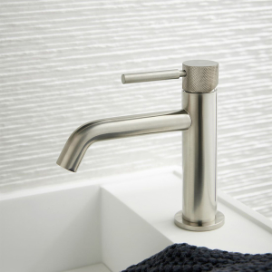Vado Origins Slimline Monobasin Mixer Brushed Nickel Knurled