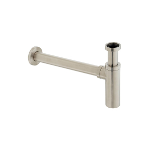 Vado Brushed Nickel Contemporary Round Bottle Trap Mood