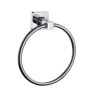 Yorke Chrome Square Towel Ring