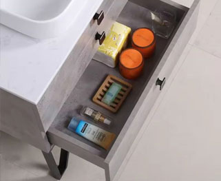 bathroom vanity and basin